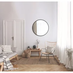 DSK Design Spiegel Silver Coiffeur Black Dm 80 cm