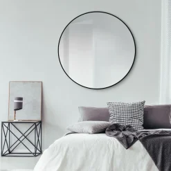 DSK Design Spiegel Silver Globo Black Dm 120 cm