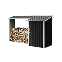 Durabil Kaminholzregal mit Anbau Anthrazit