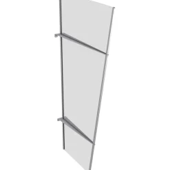 Seitenblende PT/XL Edelstahl Acrylglas klar 6 mm 55 x 85 x 167 cm^Durabil Discount