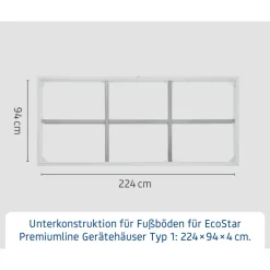 EcoStar Aluminium-Unterkonstruktion für Fußböden GH2 Typ1