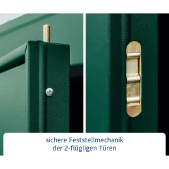 EcoStar Gerätehaus Elegant-PTyp 3RAL6005 2 flg