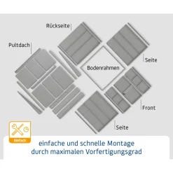 Gerätehaus Elegant-PTyp 3RAL3004 2 flg^EcoStar Sale