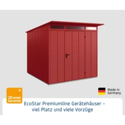 Gerätehaus Elegant-PTyp 2RAL3004 1 flg*EcoStar Outlet