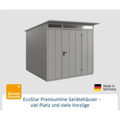 EcoStar Gerätehaus Elegant-PTyp 2RAL9007 1 flg