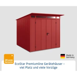 Gerätehaus Elegant-PTyp 2RAL3004 2 flg*EcoStar Clearance