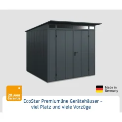 Gerätehaus Elegant-PTyp 2RAL7016 2 flg*EcoStar Clearance