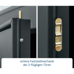 EcoStar Gerätehaus Elegant-PTyp 3RAL7016 2 flg