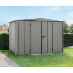 EcoStar Gerätehaus Elegant-STyp 3RAL9007 2 flg