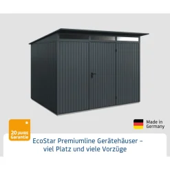 EcoStar Gerätehaus Trend-PTyp 3RAL7016 1 flg