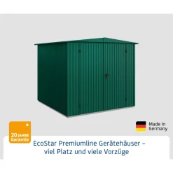 EcoStar Gerätehaus Trend-STyp 2RAL6005 2 flg