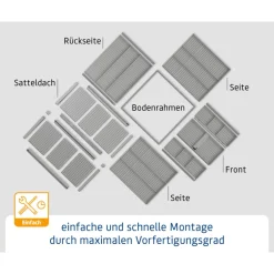 Gerätehaus Trend-STyp 1RAL5014 1 flg*EcoStar Hot