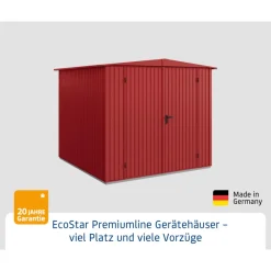 Gerätehaus Trend-STyp 2RAL3004 2 flg*EcoStar New