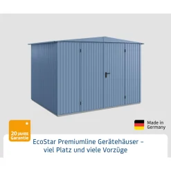 EcoStar Gerätehaus Trend-STyp 3RAL5014 2 flg