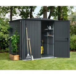 EcoStar Gerätehaus Trend-STyp 2RAL7016 2 flg