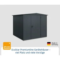 EcoStar Gerätehaus Trend-STyp 2RAL7016 1 flg