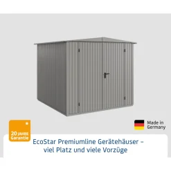 Gerätehaus Trend-STyp 2RAL9007 2 flg^EcoStar Sale