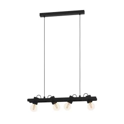 Eglo LED Hängeleuchte Plimsoll 4-flammig schwarz