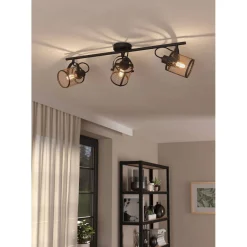 Eglo LED Spot Dellow 3-flammig schwarz/messing