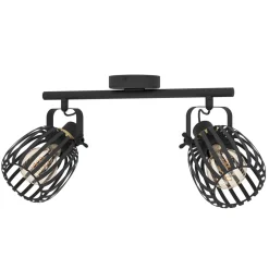 Eglo LED Spot Girona 2-flammig schwarz/messing