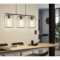 Hängeleuchte Loncino 3 schwarz^Eglo Discount