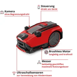 Einhell Mähroboter Freelexo Cam 500 inkl Ladegerät u 3,0 AH Akku