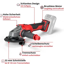 Einhell Akku-Winkelschleifer AXXIO 18/125