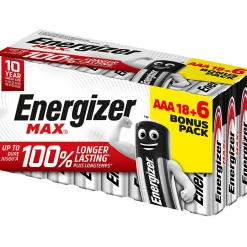 Energizer AAA-Batterie Alkaline Max Bonus-Pack 18+6 Stk.