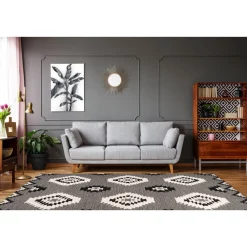 Ethno-Teppich Ethnie 400 grau