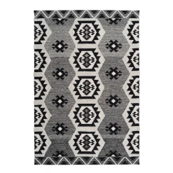 Ethno-Teppich Ethnie 300 grau^ Discount