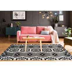 Ethno-Teppich Ethnie 300 grau^ Discount