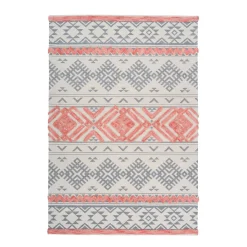 Ethno-Teppich „Ethnie 200“, grau/apricot