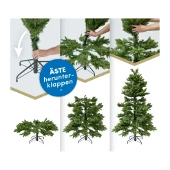 Künstlicher Weihnachtsbaum Frost Fichte 116x180cm Grün Weiß*Evergreen Hot