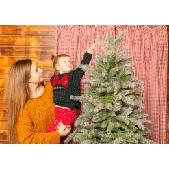 Künstlicher Weihnachtsbaum Frost Fichte 116x180cm Grün Weiß*Evergreen Hot