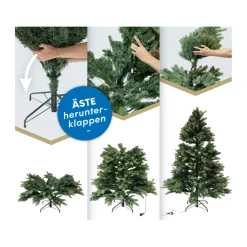 Künstlicher Weihnachtsbaum Vermont Fichte inkl. LEDs 129x180cm Grün*Evergreen New