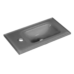 Fackelmann Gäste-WC Glasbecken SBC 450 x 97 x 250 mm Grau links wie rechts verwendbar