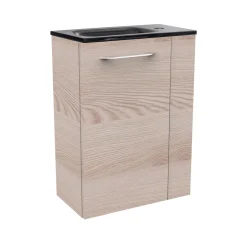 Fackelmann Gäste-WC Glasbecken SBC 450 x 97 x 250 mm Grau links wie rechts verwendbar