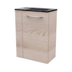 Fackelmann Gäste-WC Glasbecken SBC 450 x 97 x 250 mm Grau links wie rechts verwendbar