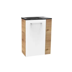 Fackelmann Gäste-WC Glasbecken SBC 450 x 97 x 250 mm Grau links wie rechts verwendbar