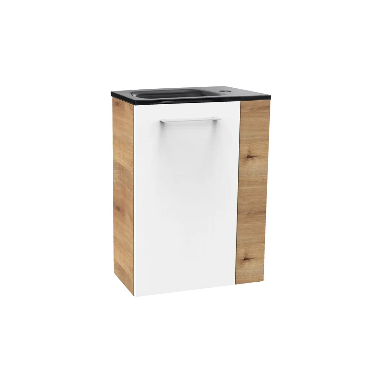 Fackelmann Gäste-WC Glasbecken SBC 450 x 97 x 250 mm Grau links wie rechts verwendbar