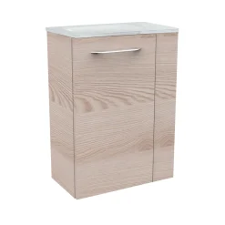 Gäste-WC Glasbecken SBC 450 x 97 x 250 mm Weiß links wie rechts verwendbar^Fackelmann Sale