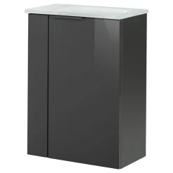 Gäste-WC Glasbecken SBC 450 x 97 x 250 mm Weiß links wie rechts verwendbar^Fackelmann Sale
