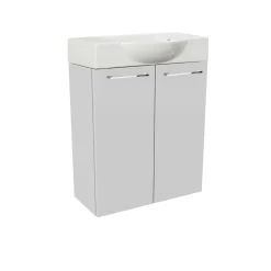 Gäste-WC Keramikbecken SBC 545 x 145 x 317 mm Weiß Hahnloch rechts*Fackelmann Outlet