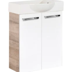 Gäste-WC Keramikbecken SBC 545 x 145 x 317 mm Weiß Hahnloch rechts*Fackelmann Outlet