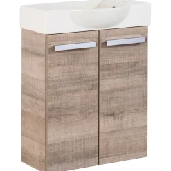 Gäste-WC Keramikbecken SBC 545 x 145 x 317 mm Weiß Hahnloch rechts*Fackelmann Outlet