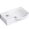 Fackelmann Gäste-WC Keramikbecken SBC 455 x 145 x 320 mm Weiß Hahnloch links