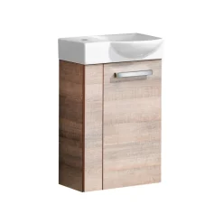 Fackelmann Gäste-WC Keramikbecken SBC 455 x 145 x 320 mm Weiß Hahnloch links