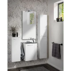 Gäste-WC Midischrank slim SBC 302 x 826 x 170 mm Weiß*Fackelmann New