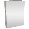 Fackelmann Gäste-WC Spiegelschrank rechts SBC 500 x 680 x 153 mm GrauEiche