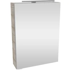 Fackelmann Gäste-WC Spiegelschrank rechts SBC 500 x 680 x 153 mm GrauEiche